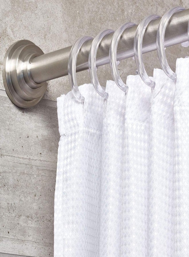 24 Pc Heavy Duty Plastic Shower Curtain Rings Clear Hooks Type C Shaped Rod Bath - Image 3