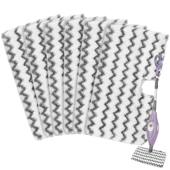 6 PACK STEAM MOP REPLACEMENT PADS FOR SHARK S3500 SERIES STEAM MOP S3501 S3601 S3550 S3901 SE450 S3801CO S3601D S2901 S2902 STEAM POCKET MOP FLOOR CLEAN MICROFIBER REUSABLE STEAM SCRUB PADS FOR SHARK