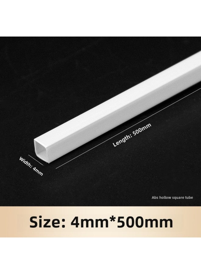 DIY Handmade Sand Table Building Model Material ABS Model Transformation Square Tube ABS Plastic Hollow Square Tube-Color:ABS Hollow Square Tube 4 * 500mm  - Image 1