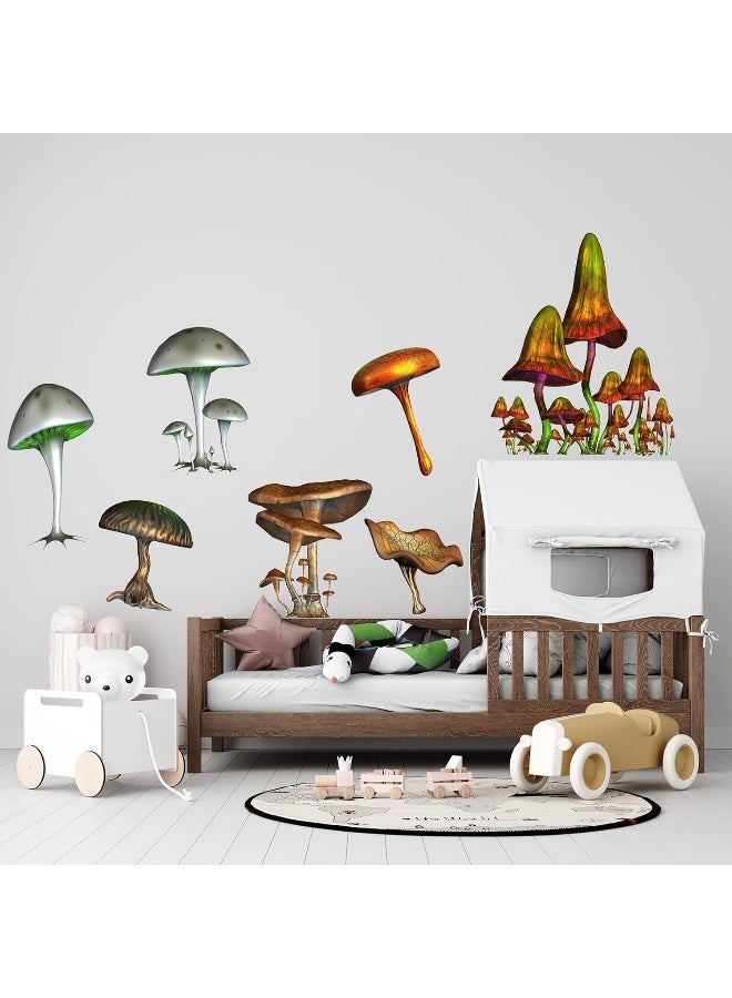 LIYAOLI Mushroom Wall Stickers for Girls Bedroom Decor Nursery Wall Decals - Image 4