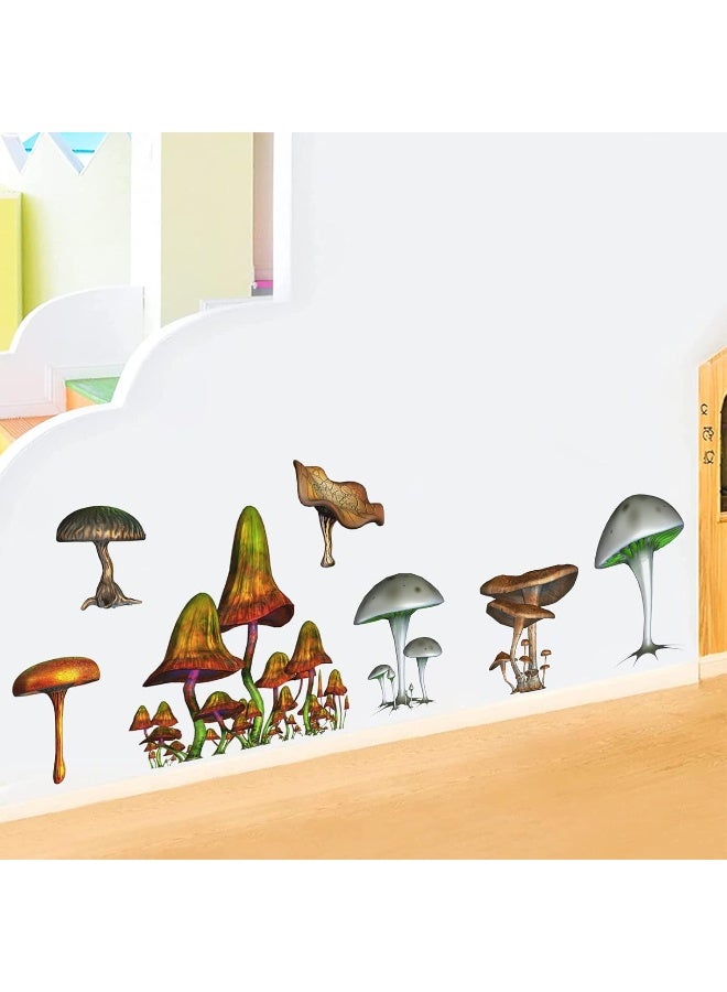 LIYAOLI Mushroom Wall Stickers for Girls Bedroom Decor Nursery Wall Decals - Image 2