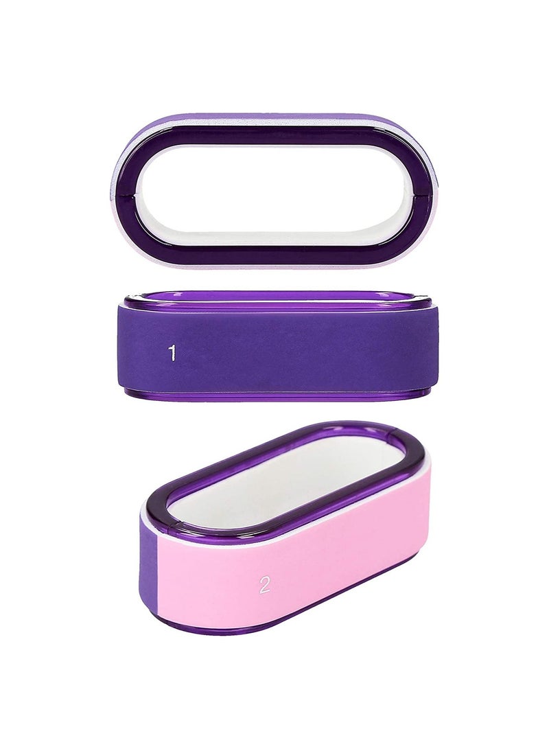 mimo sided Oval Cosmetic Tool Purple Nail Buffer Block Manicure Pedicure - Image 2