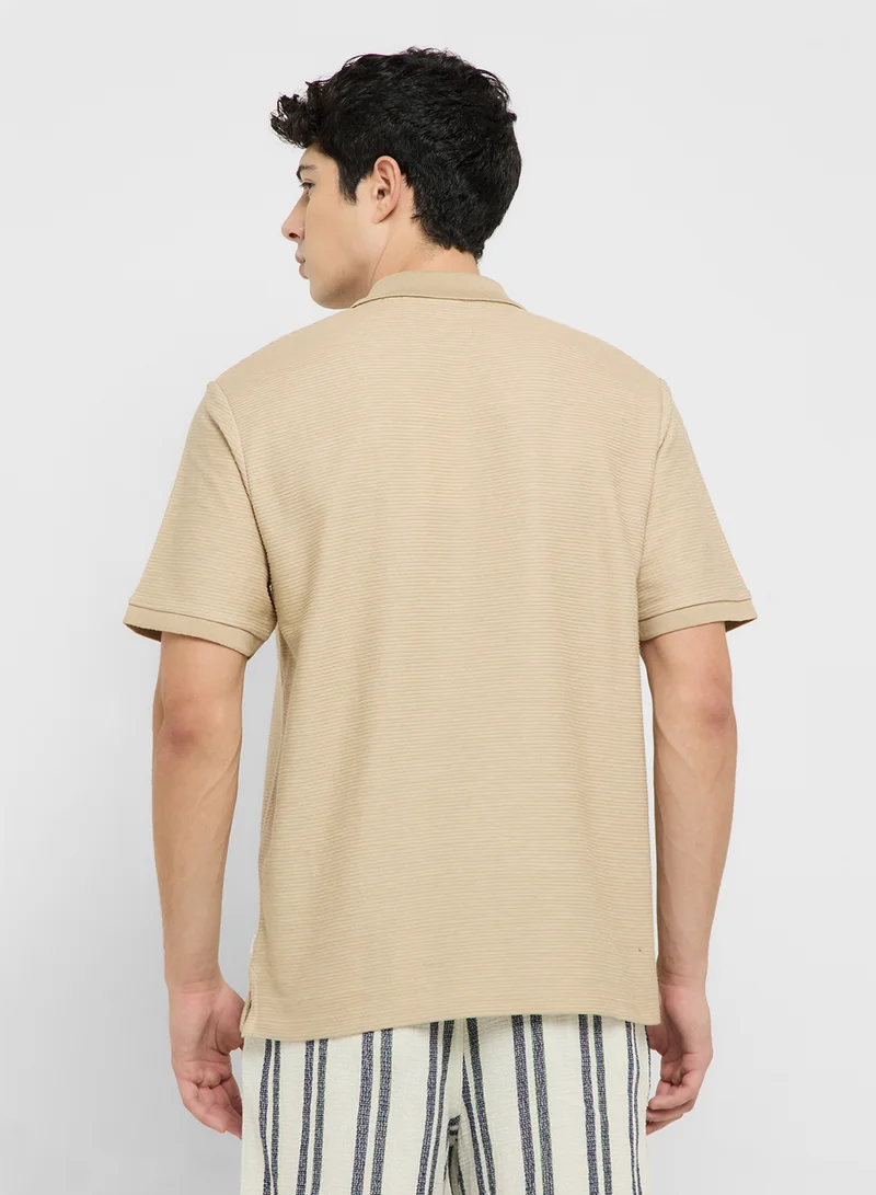 جاك اند جونز JPRCCRONNIE SS ZIP POLO NOOS