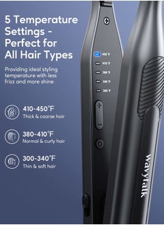 wavytalk Wavytalk Pencil Flat Iron, 3/10" Small Iron for Short Hair, Pixie Cut and Bangs, Tiny Beard Straightener with Dual Voltage & Adjustable Temp, Mini Hair Edges Heating Up in 15s  - Image 3