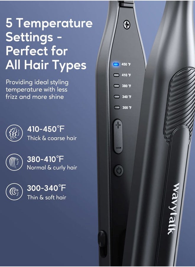 wavytalk Wavytalk Pencil Flat Iron, 3/10" Small Iron for Short Hair, Pixie Cut and Bangs, Tiny Beard Straightener with Dual Voltage & Adjustable Temp, Mini Hair Edges Heating Up in 15s  - Image 3