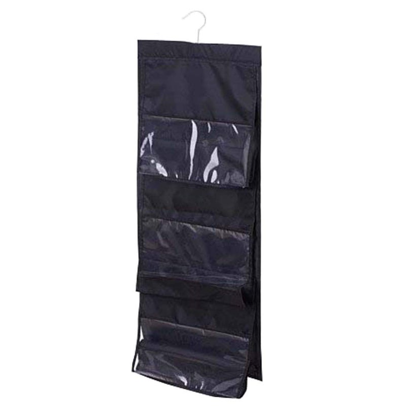 UNICRAFTS Purse Handbag Organizer 6 Pocket Foldable Large Clear Anti Dust Hanging Storage Bag Organizer with Hook Purse Hanger Storage Holder for Wardrobe Closet Organizer Pack of 2 Black - Image 5