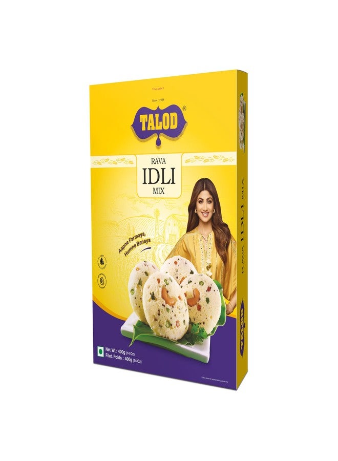 Talod Rava Idli Flour Mix | Instant Suji Idli Premix | Soft & Fluffy Ready to Cook Batter | Healthy Breakfast | Traditional South Indian Taste | No Soaking or Fermenting | Any time Snacks - 400g (Pack of 2) - Image 1