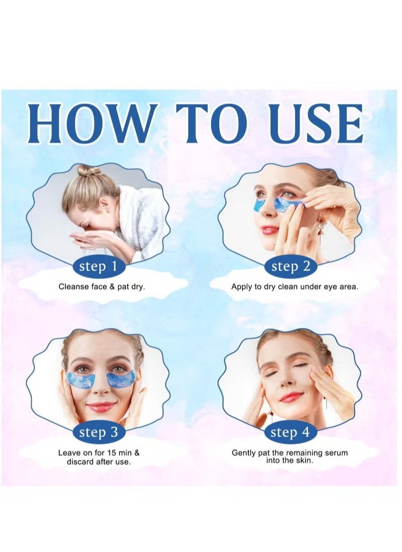 Elaimei Under Eye Patches (18 Pairs) - Pearl Eye Mask with Natural Marine Collagen, Hyaluronic HA - Reduce Wrinkles, Puffy Eyes, Dark Circles, Eye Bags - Anti Aging Under Eye Masks, Eye Wrinkle Pads & Patches  - Image 4