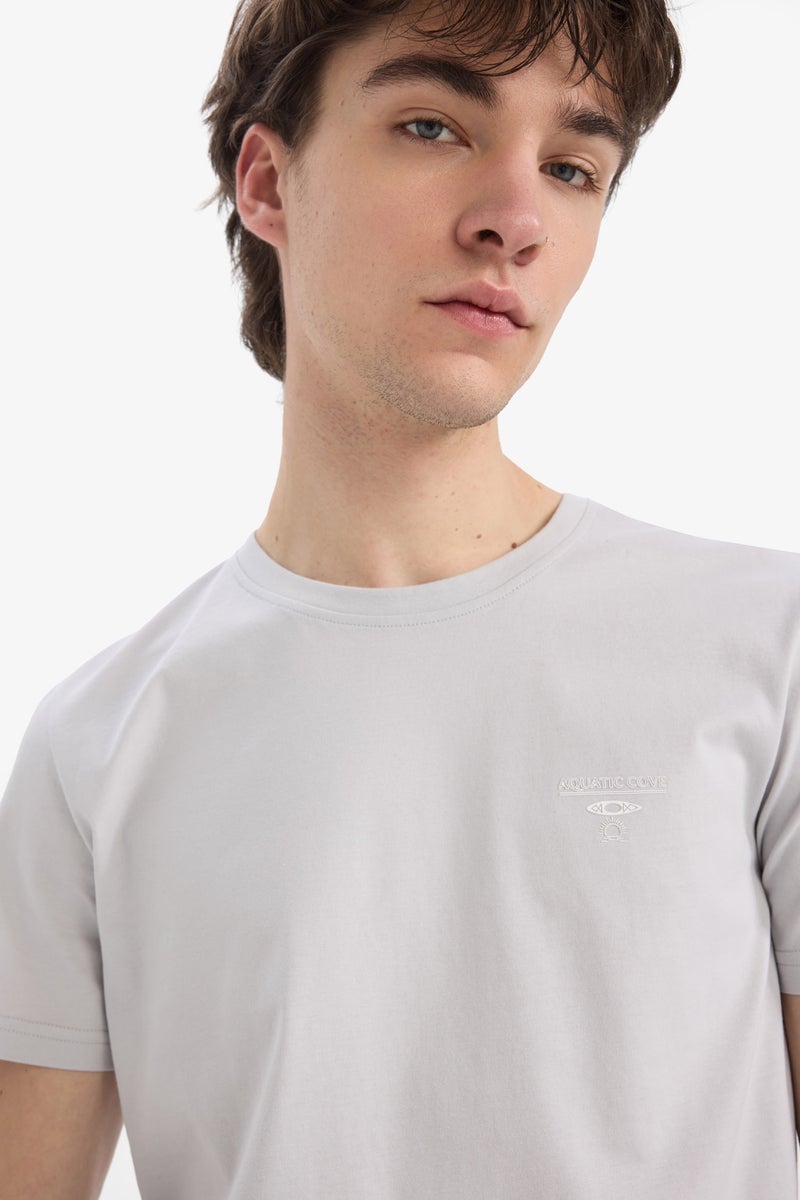 DeFacto Man Slim Fit Crew Neck Printed T Shirt - Image 4