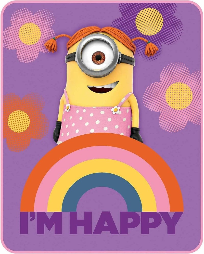 Minions Multicolor Plush Throw Blanket 46" x 60" - Image 2