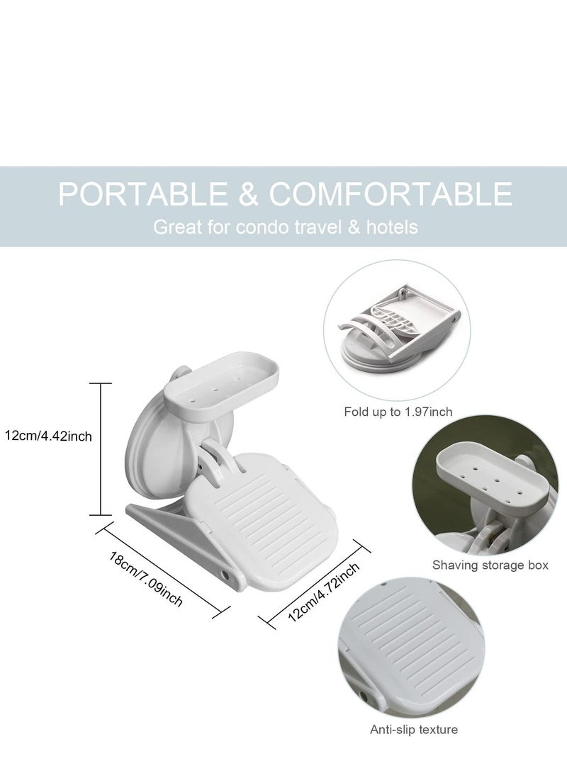 Shower Foot Rest, No Drilling is Needed Non-Slip Bathroom Pedal with Powerful Suction Cup Shaving Leg Aid, Stand for Inside - Image 5