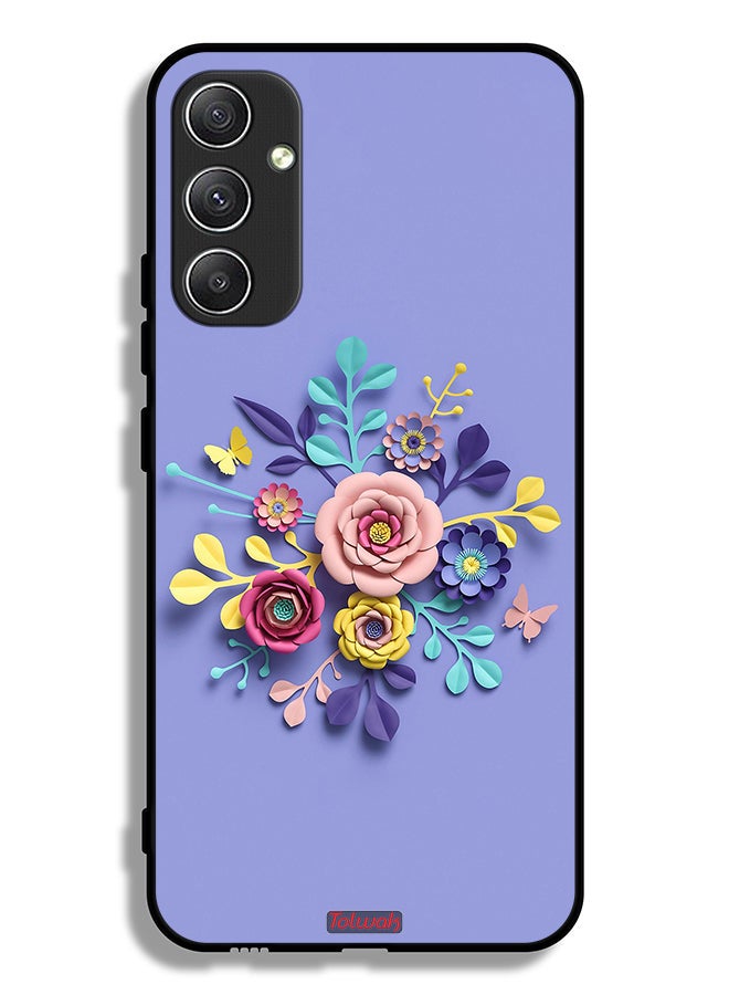 Tolwak Samsung Galaxy A34 5G Protective Case Cover Flowers Art - Image 1