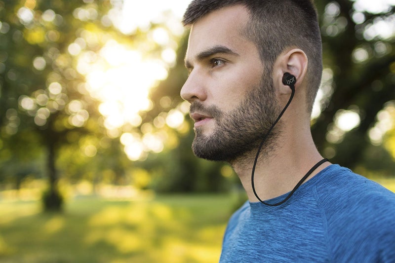 iJoy Bluetooth Wireless Sport Earbuds IPX4 Sweatproof Sport Headphones with Microphone, Noise Cancelling Earphones, Noise Cancelling Headset for Workout, Running, Gym - Image 3