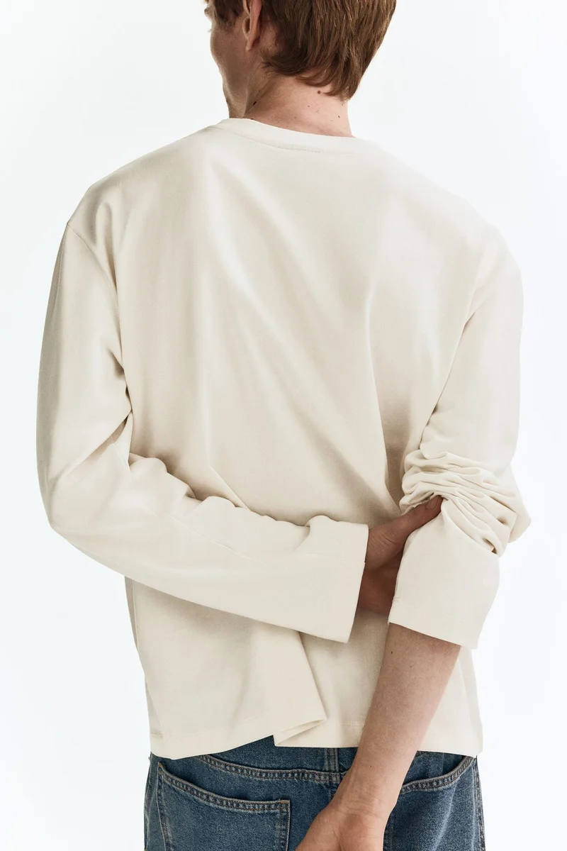 H&M  Loose Fit Long-sleeved T-shirt for Men | Best Price UAE