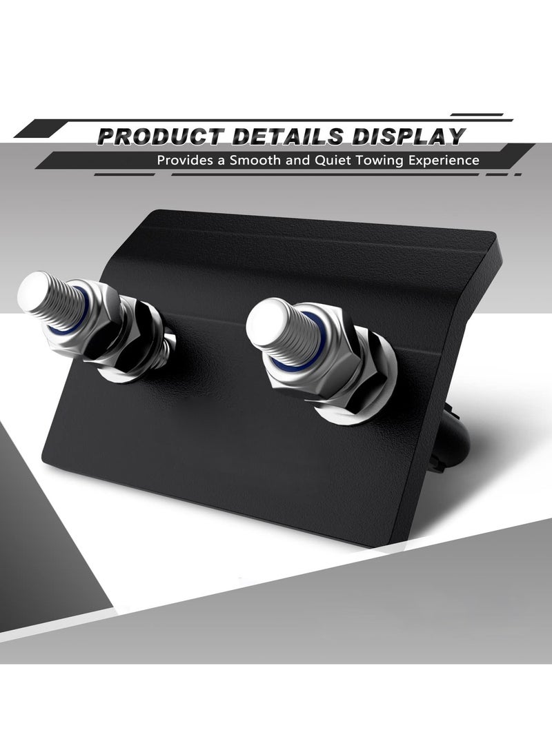 SYOSI Hitch Tightener Anti-Rattle Clamp, Heavy Duty Hitch Stabilizer for 1.25" and 2" Trailer Hitches, Rubber Isolator, Anti-Rust Double Coating, Frosted Black - Image 2