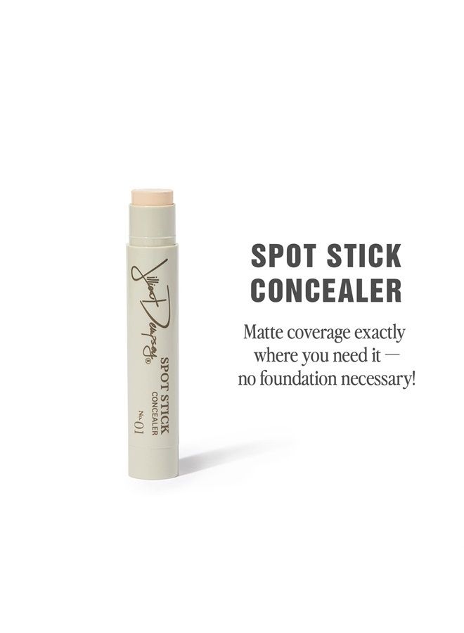 Jillian Dempsey Spot Stick Concealer | Easy Blending Matte Concealer for Blemishes & Uneven Skin Tones | Shade No. 01 Alabaster with Cool Pink Undertones - Image 2