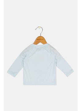 Starting Out Toddlers Boy Graphic Print Long Sleeves Rashguard, Light Blue  - Image 2