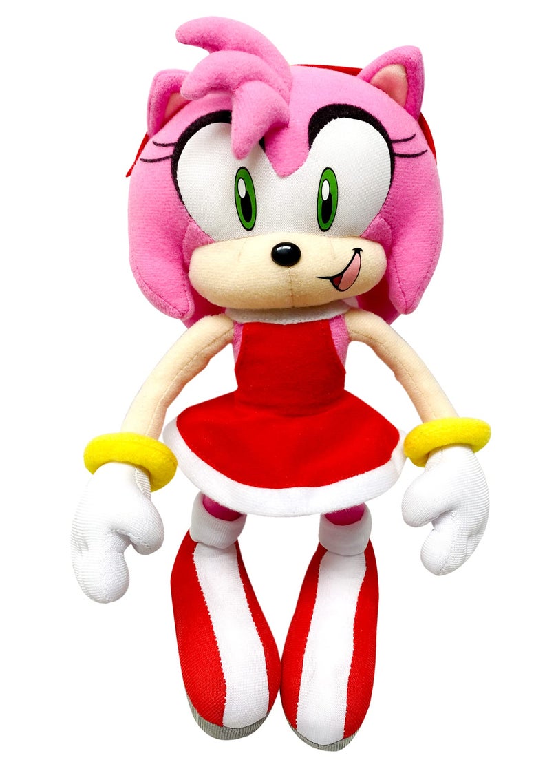 Great Eastern Entertainment GE Animation GE-52635 Sonic The Hedgehog 9" Amy Rose in Red Dress Stuffed Plush 