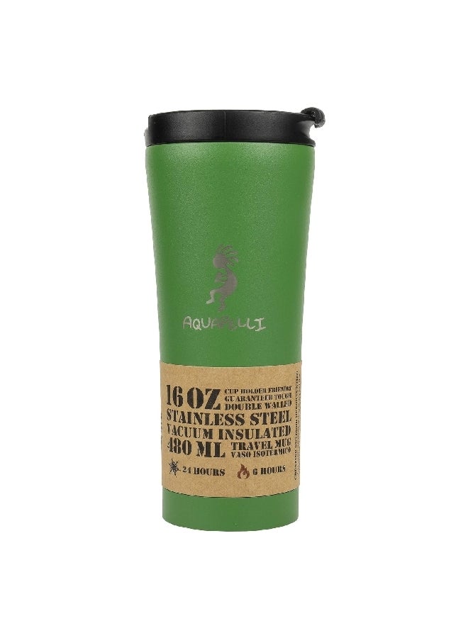 اكوابيلي 90081 أكوابيلي سي 116 كوب للسفر عازل للحرارة مزدوج الجدار أخضر ويلو 480 مل - Image 2