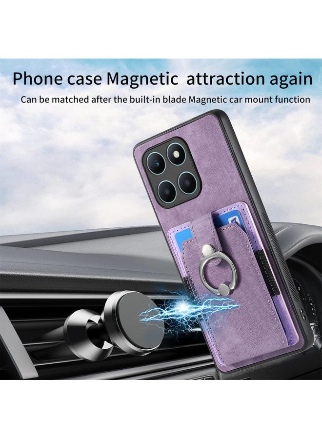 اس-توب جراب هاتف بتصميم محفظة وبطاقة بتصميم كلاسيكي لهاتف Honor X6a - Image 4