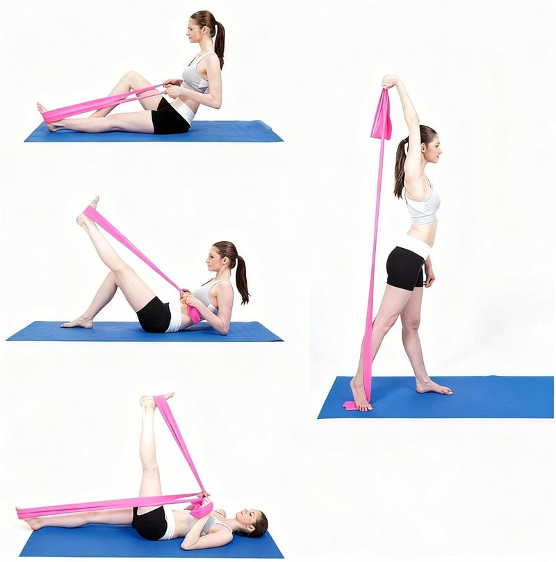 GoodTool Fitness Resistance Bands for Strength Training and Yoga - Pink - Image 2