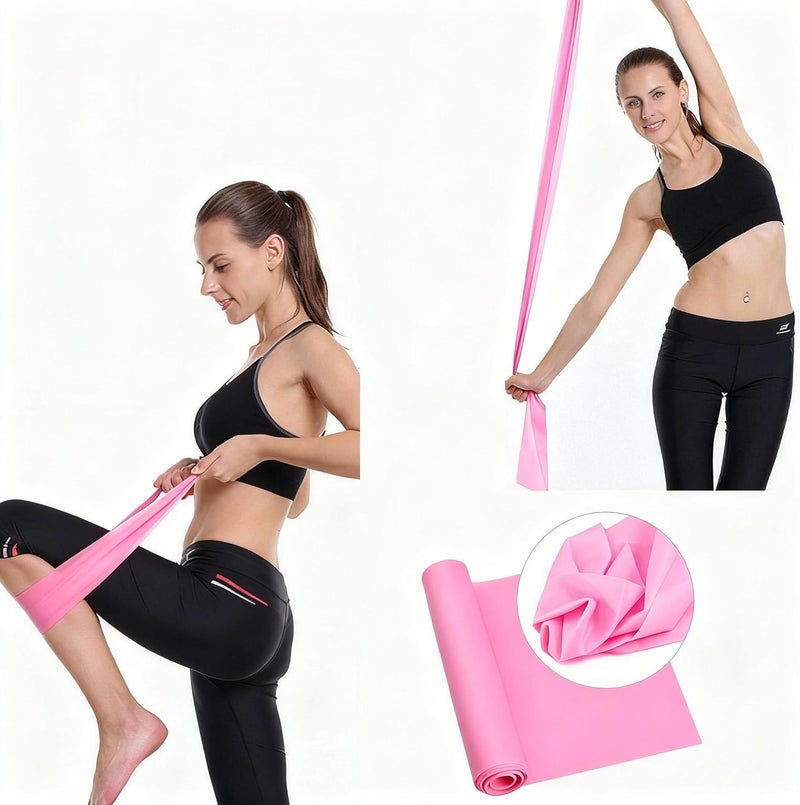 GoodTool Fitness Resistance Bands for Strength Training and Yoga - Pink - Image 4