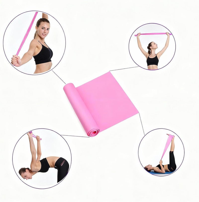 GoodTool Fitness Resistance Bands for Strength Training and Yoga - Pink - Image 5