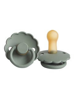 FRIGG Daisy Latex Baby Pacifier, 6-18 Months, Pack of 1, Size 2 - Lily Pad  - Image 1