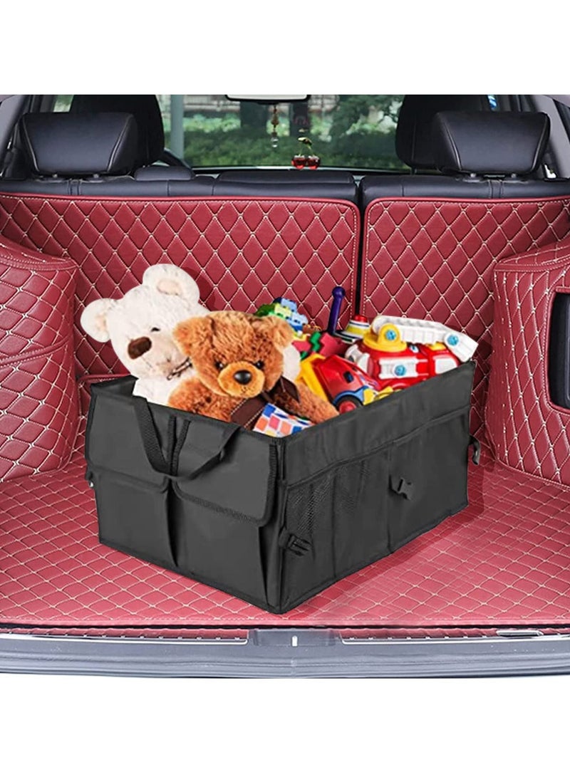 Excefore Car Boot Organiser, Collapsible Car Organiser, Adjustable Straps Super Large Volume,  Large Anti Slip Car Boot Tidy Storage, Durable for All Vehicle(Black) - Image 4