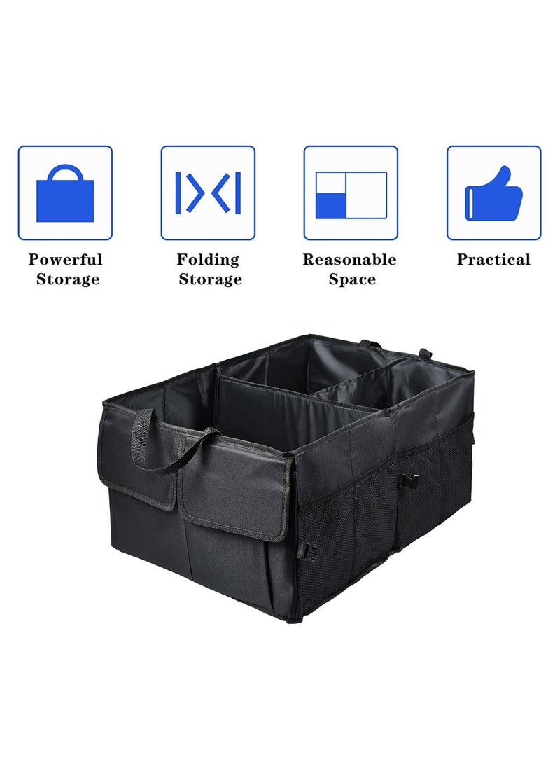 Excefore Car Boot Organiser, Collapsible Car Organiser, Adjustable Straps Super Large Volume,  Large Anti Slip Car Boot Tidy Storage, Durable for All Vehicle(Black) - Image 5