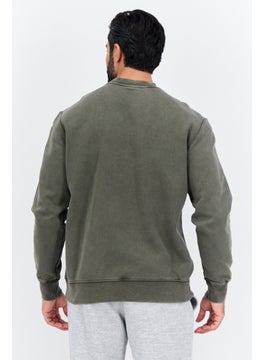 Champion Men Sportswear Fit Long Sleeves Outdoor Sweatshirt, Light Olive  - Image 3
