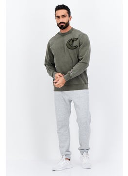Champion Men Sportswear Fit Long Sleeves Outdoor Sweatshirt, Light Olive  - Image 4