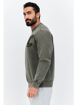 Champion Men Sportswear Fit Long Sleeves Outdoor Sweatshirt, Light Olive  - Image 2