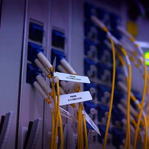 Phomemo D30 Label Maker Tape Cable Wire Label Tape, Black Print on White Sticker, 12.5mm x 74mm+35mm (3/8" x2 7/8"+1 3/8) Self-Adhesive Thermal Label Tape, 65 Tapes/Roll, 3-Roll - Image 4