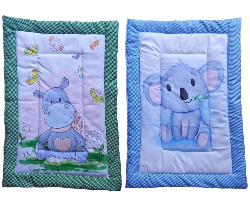 ONDOLL Combo Newborn Baby Pom Pom Cotton Baby Bed Godari Cradle Bed Crib Sheet Changing Mat Baby Godadi Godari Bedding Set Mattress_Pack of 2 Piece_20 30 Inch_V_i_668718_Multicolor