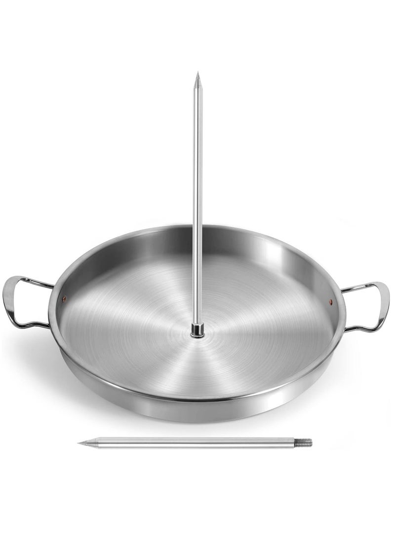 حامل شواية عمودي سميك من الفولاذ المقاوم للصدأ معزز للشواء، مثالي للتاكو، دجاجة كاملة، وأكثر - مثالي لعشاق الشواء! - Image 1