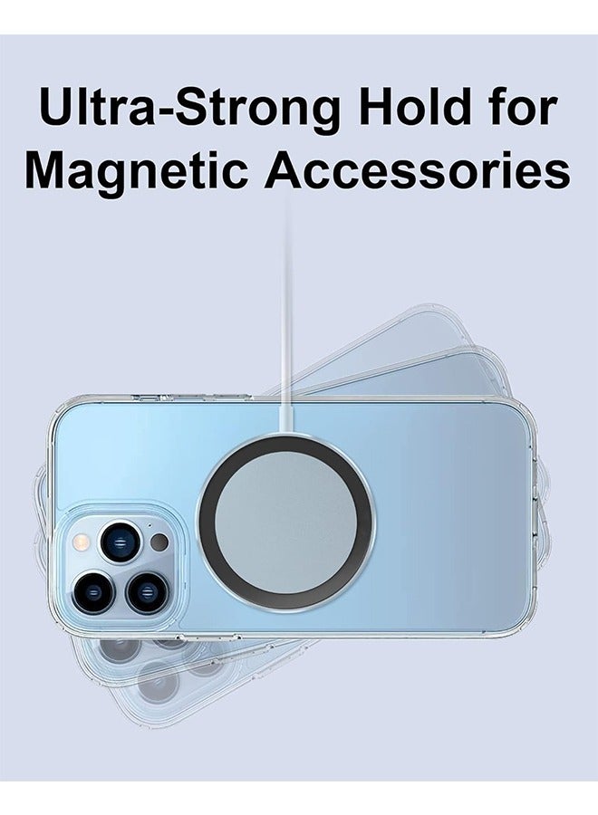 HY 12 Pieces Magnetic Wireless Car Charger Metal Rings with Sticker Universal Metal Rings Compatible with MagSafe Wireless Charger, Black and Silver - Image 5