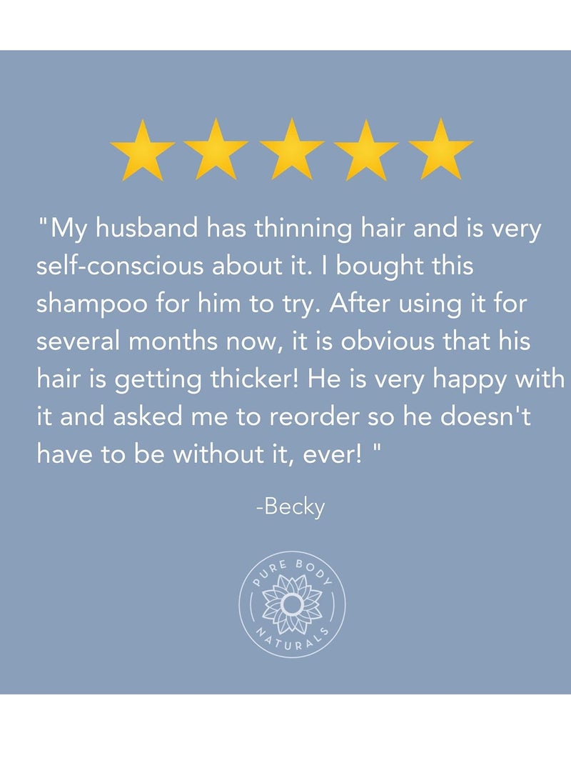 PURE BODY NATURALS Pure Body Naturals Hair Loss Shampoo to Restore and Strengthen, Large 16 Ounce, DHT Blocker Shampoo for Thinning Hair, for Men and Women (Label Varies)  - Image 4