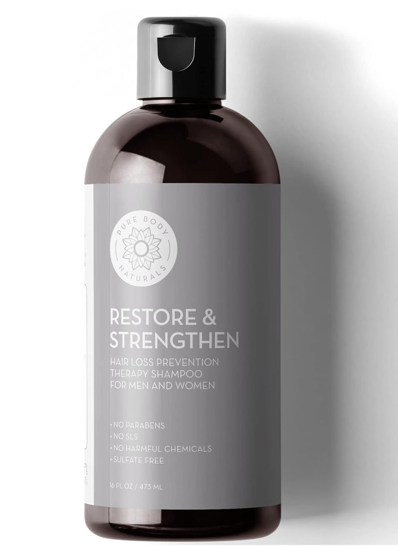 PURE BODY NATURALS Pure Body Naturals Hair Loss Shampoo to Restore and Strengthen, Large 16 Ounce, DHT Blocker Shampoo for Thinning Hair, for Men and Women (Label Varies)  - Image 1