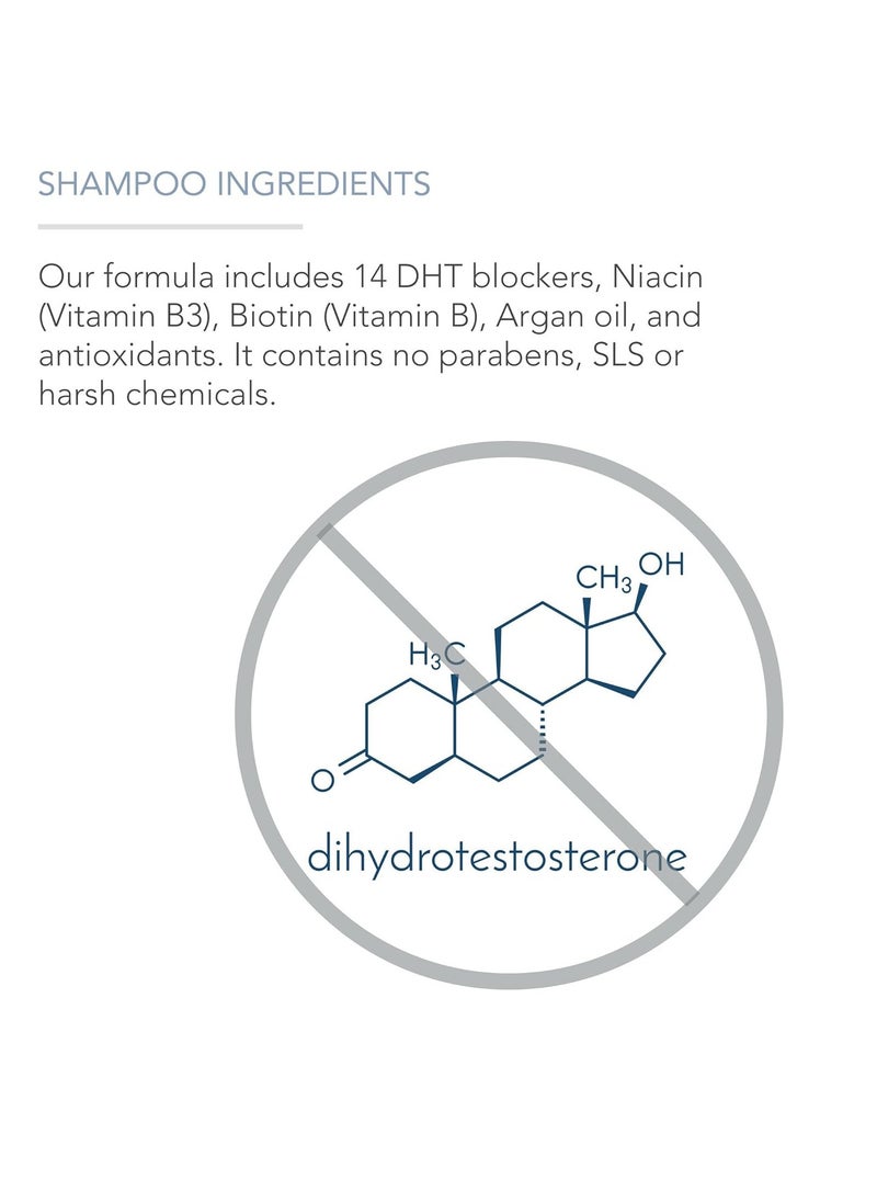 PURE BODY NATURALS Pure Body Naturals Hair Loss Shampoo to Restore and Strengthen, Large 16 Ounce, DHT Blocker Shampoo for Thinning Hair, for Men and Women (Label Varies)  - Image 2