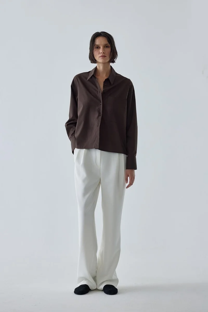 Suud Collection Bitter Brown Sortie Short Oversize Shirt