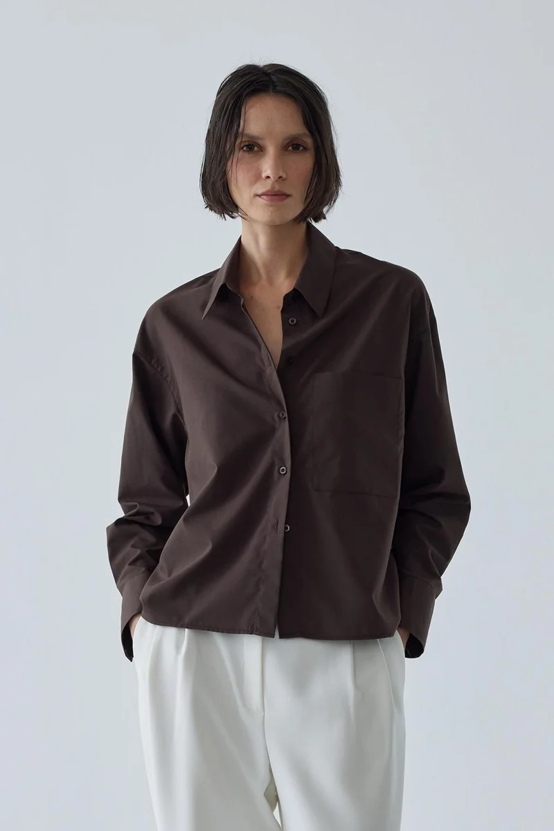 Suud Collection Bitter Brown Sortie Short Oversize Shirt