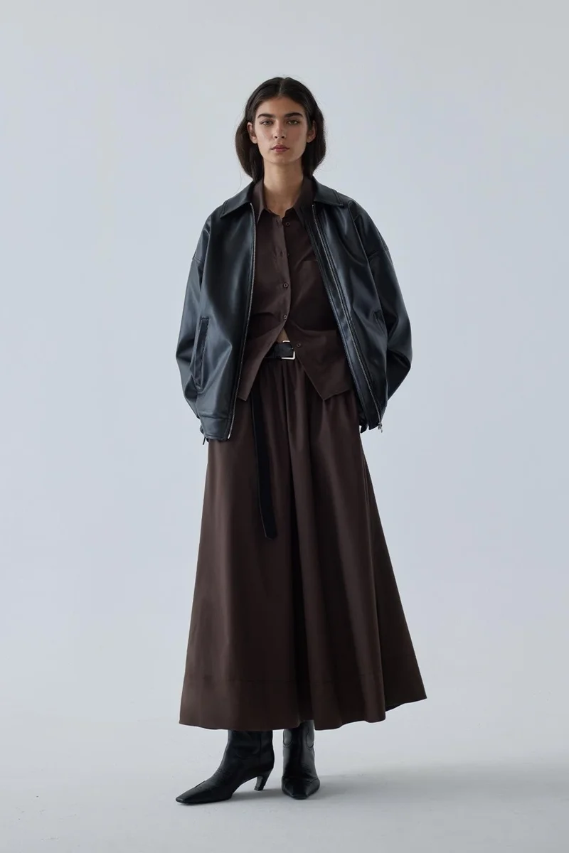 Suud Collection Bitter Brown Sortie Short Oversize Shirt