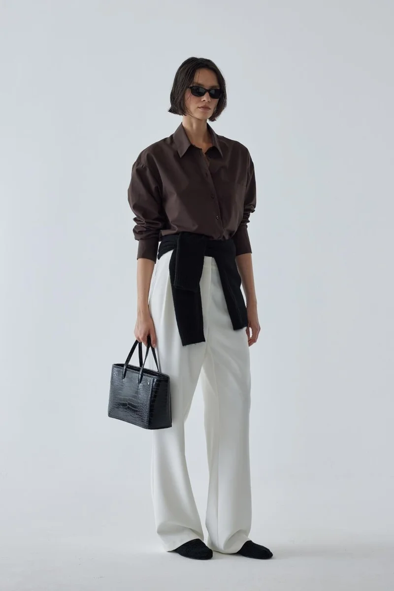 Suud Collection Bitter Brown Sortie Short Oversize Shirt