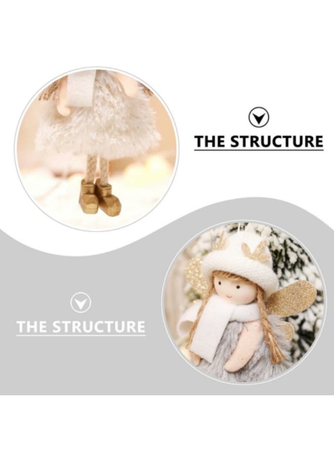 GGEROU Christmas Tree Decorations, Doll Christmas Tree Ornaments 3Pcs Elk Christmas Tree Ornaments with Bells Christmas Crafts Decorative Hanging Ornaments - Image 5