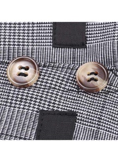 TOPINCN Rabbit Harness Leash Cute Bunny Vest Harness and Leash Set with Button Decor Pets Adjustable Formal Suit Plaid Stripe Harness Grey(S)  - Image 5