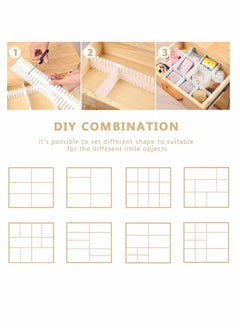KASTWAVE Drawer Divider, Adjustable DIY Storage Organizer Separator for Tidying Clutter Cutlery Makeup Clothes of Dresses, Desk & Box in Kitchen Bathroom Bedroom Office Cut at Will (16 pcs)  - Image 4