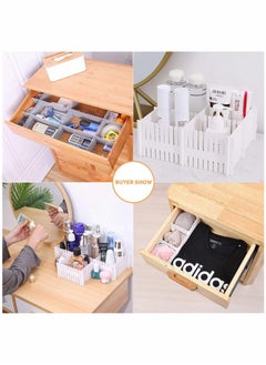 KASTWAVE Drawer Divider, Adjustable DIY Storage Organizer Separator for Tidying Clutter Cutlery Makeup Clothes of Dresses, Desk & Box in Kitchen Bathroom Bedroom Office Cut at Will (16 pcs)  - Image 3