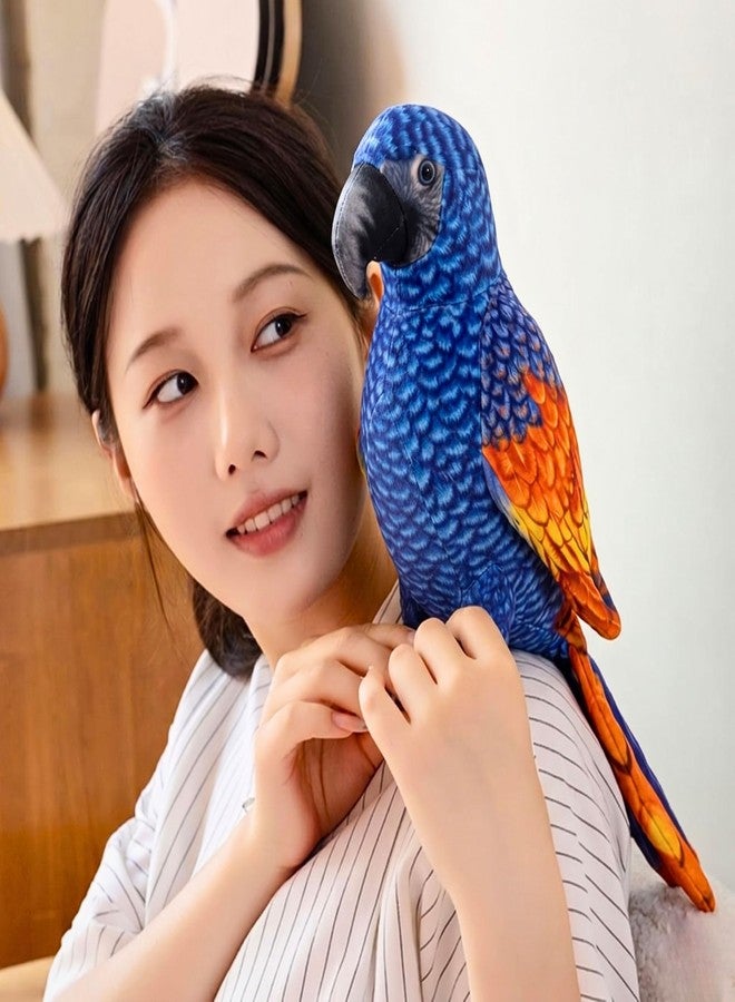 Tickles Cute Parrot Soft Stuffed Plush Bird Toy for Kids Boys & Girls Birthday Gifts (Size: 20 cm Color: Blue & Orange) - Image 2