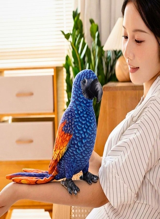 Tickles Cute Parrot Soft Stuffed Plush Bird Toy for Kids Boys & Girls Birthday Gifts (Size: 20 cm Color: Blue & Orange) - Image 3